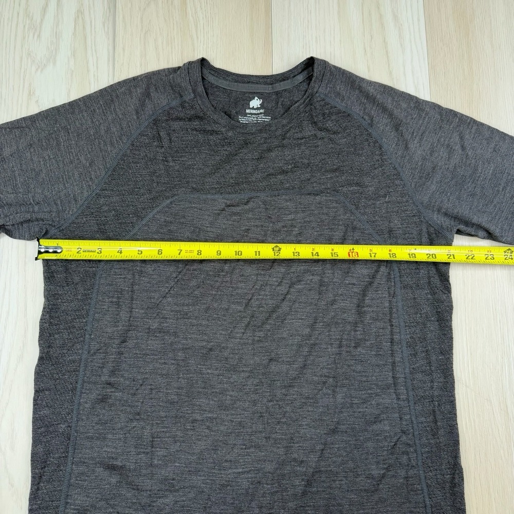 Woolly Men's 100% Merino Wool Short Sleeve Gray Tee T-Shirt Size L Large - Picture 7 of 11